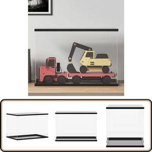 vidaXL Vitrine Transparant Acryl 56x36x37 cm Acrylvitrine - Vitrine Kast - Collectie Opslag - Anti Stoffig - Stofdichte Vitrine