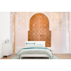 Architectuur - Deur - Hout - Steen - Behangpapier