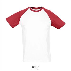 SOL'S Raglan T-Shirt Funky 150 L140 - White/Red - S