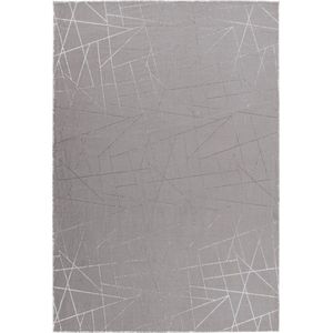 Bijou - Vloerkleed - Taupe/Zilver - Geometrisch - 120x170 cm