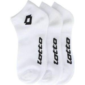Lotto sneakersokken maat 43-46 wit 3 paar