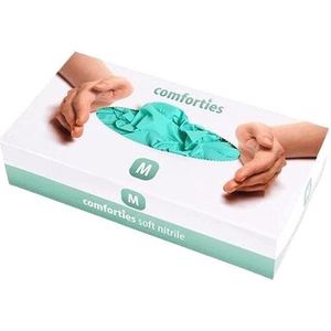 Comforties Soft nitril handschoenen - Groen - Maat: XS - 100 stuks