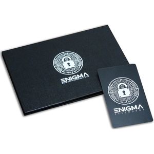 Enigma Passwords Metal Series – Wachtwoorden Password coderingstool – Creditcard formaat – Laser gegraveerd – Inclusief luxe geschenkdoos