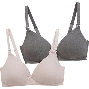 Borstvoedings- & Zwangerschapsbeha - Wit - Katoen - Set van 2