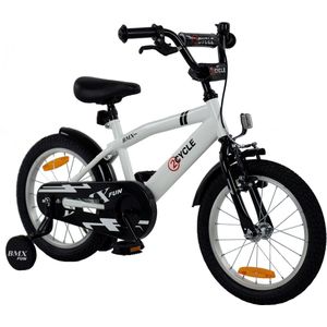 2Cycle BMX-Fun - Kinderfiets - 16 inch - Wit - Jongensfiets -16 inch fiets