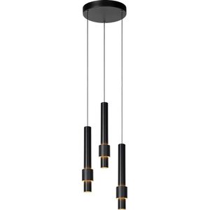 Lucide MARGARY - Hanglamp - Ø 28 cm - LED Dimb. - 3x4W 2700K - Zwart