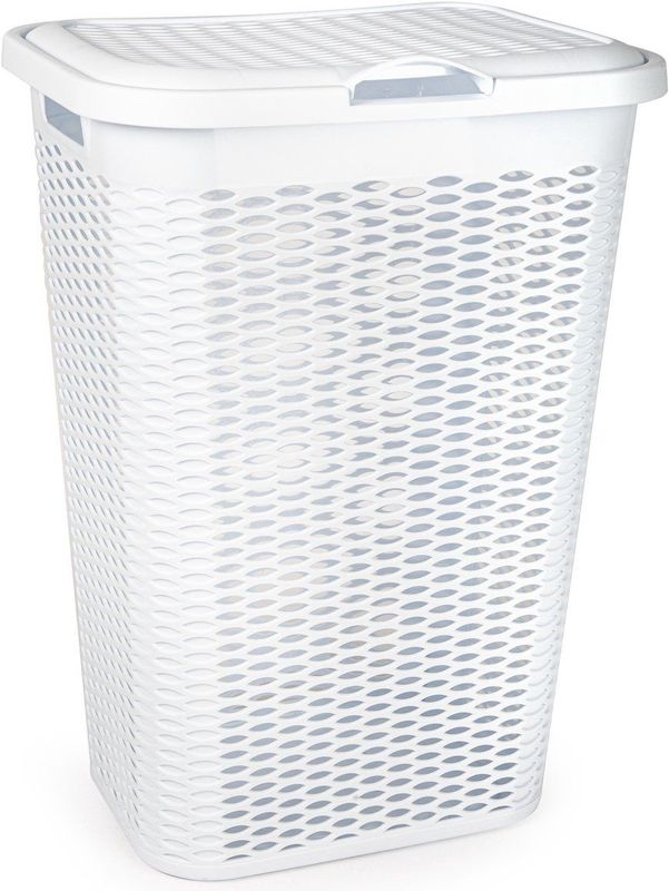 Plasticforte - Wasmand Ventilation - Wit - 51 Liter - Kunststof - Met Deksel