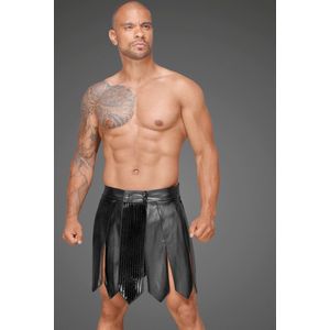 Leather gladiator skirt - L - Zwart
