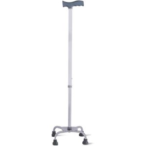 Wandelstok - Aluminium - Vierpoot - Ergonomisch Handvat
