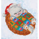 Diamond Dotz® Kerst Kitty - Diamond Painting (28x30 cm)