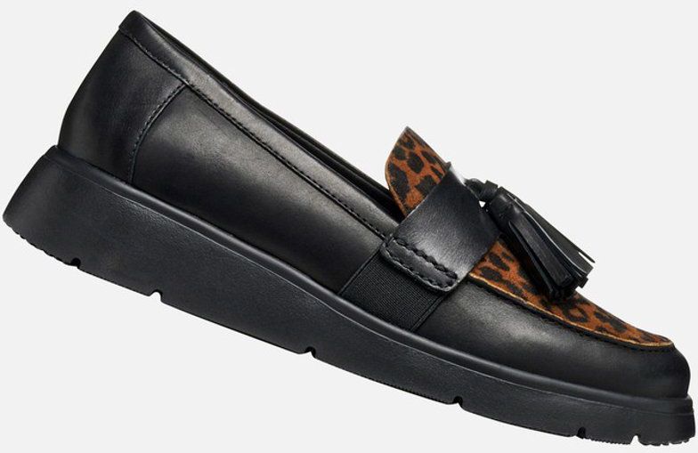 GEOX - Arlara - Loafers - Zwart/Cognac