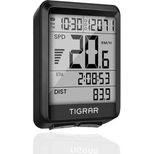 Tigrar Fiets Kilometerteller Fietscomputer - waterdicht - 17 functies
