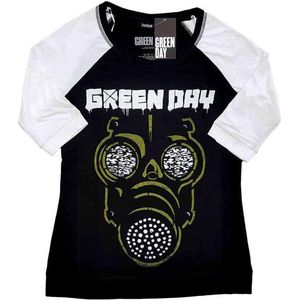 Green Day - Green Mask Raglan top - 4XL - Zwart/Wit