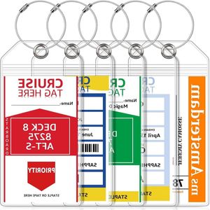 Pack Cruise Bagagelabelhouders voor carnaval - NCL Prinses MSC Cruiseschepen - Waterdichte Cruise Tags Houders met ritssluiting - Handige Essentials Must-Have .
