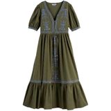 Scotch & Soda 179586 Lange Jurk Groen 40 / Short Vrouw