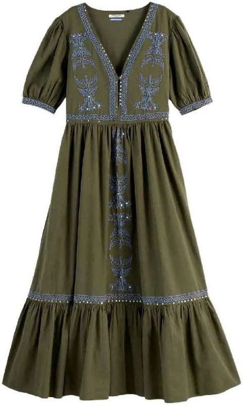 Scotch & Soda 179586 Lange Jurk Groen 40 / Short Vrouw