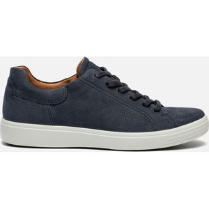Ecco Soft 7 Sneakers Blauw Nubuck - Heren - Maat 40
