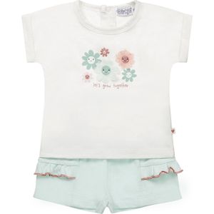 Dirkje T-shirt + Korte Broek Wit/Lichtblauw