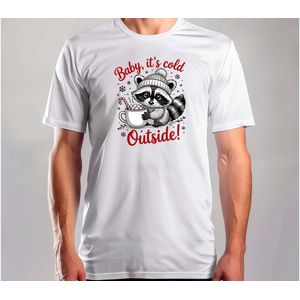 Baby It's Cold Outside - T Shirt - MerryChristmas - ChristmasVibes - Funny - Sarcasm - VrolijkKerstfeest - Kerstmis - Grappig - Sarcasme