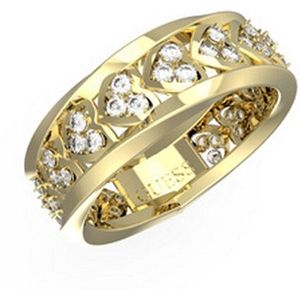 Guess - JUBR04605JWYG56 - Ring - Geel Goud - Roestvast Staal - Zirkoon
