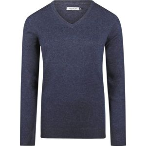 Steppin' Out Dames Pullover V-hals Merinowol Navy - Maat S - Heren - Pullovers