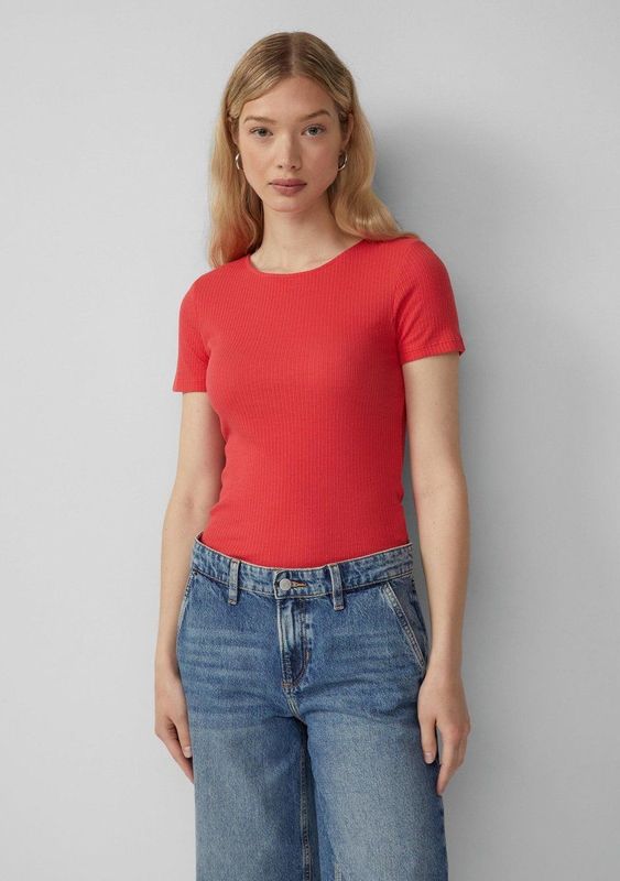 T-shirt - Slim-fit - Korte Mouwen - Zacht - Gestructureerde Stof