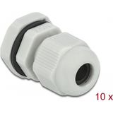 Delock - Kabelwartel PG7 - Grijs - 10 Stuks - IP68 Waterdicht
