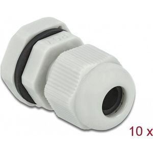 Delock - Kabelwartel PG7 - Grijs - 10 Stuks - IP68 Waterdicht