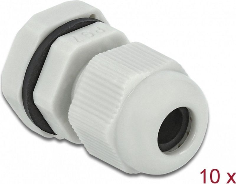 Delock - Kabelwartel PG7 - Grijs - 10 Stuks - IP68 Waterdicht