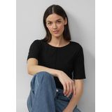 T-shirt - Geribd - Halflange Mouwen - Viscosemix - Casual