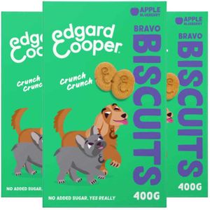 3x Edgard & Cooper Adult Biscuit Appel & Blueberry 400 gr