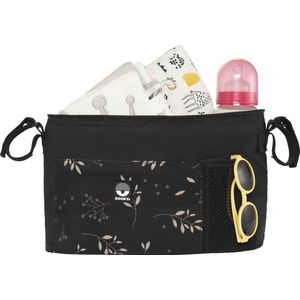 Dooky Kinderwagen Organizer Deluxe - Romantic Leaves Black