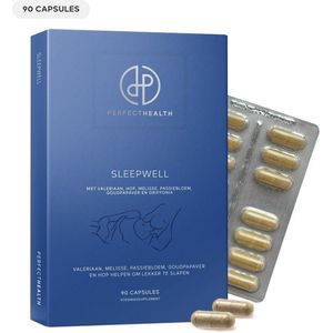 Perfect Health - Melatonine Capsules - Goede Nachtrust en Diepe Slaap - Ontspanning en Relaxatie - Bevat Valeriaan - 90 Stuks
