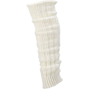 Beenwarmers - wolmix met alpaka - ecru - one size
