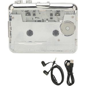 Cassettespeler Converter naar MP3 - Draagbaar, 3.5 mm Koptelefoonaansluiting - Batterij en USB - Walkman Compatibel met OS X en Pc