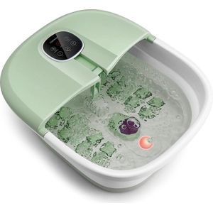 Mara Luxe Massage Voetenbad XXL - Verwarming en Bruismassage - Elektrisch - Opvouwbaar - Massage Rollers - Groen