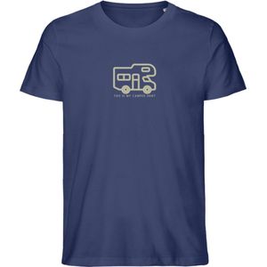 Grappig T Shirt Heren - Camper - Kamperen - Vakantie - Blauw - M