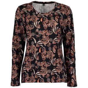 Blue Seven dames shirt LM zwart print - maat 44