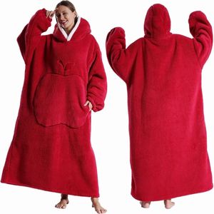 Wensday - XXL Loungewear Trui - Deken - Met capuchon en mouwen -Winter - TV deken - Onesie