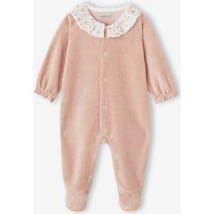 Vertbaudet Fluwelen slaappakje voor baby met kraag