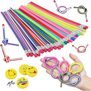Mrs. Jones FainFun Flexibele buigzame potloden 24 stuks - speelgoed voor kinderen voor gastgeschenken verjaardagscadeaus .