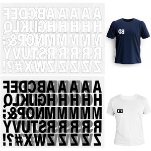 10 vellen waterdichte strijkpatches letters om op te strijken 4 cm A-Z strijkletters voor textiel doe-het-zelf T-shirt kleding uniform (zwart en wit)