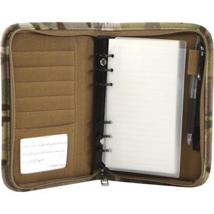Camouflagenotitieboekje A6 met Ritssluiting - Militaire 6-Ringband & Portefeuilleorganisatorbinder
