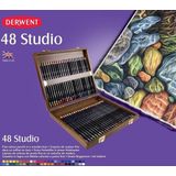 Derwent Studio houten kist 48st.