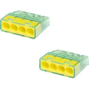 Lasklem - Vintex - 4 Polig - 0.2-2.5 mm2 - Geel - 2 Stuks