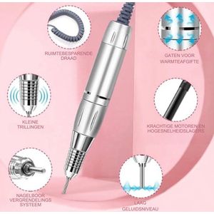 Elektrische Nagelvijl - Nagelfrees - Electric Nail File - Manicureset - Manicure. Pedicure - Nagelvijl - Nagelboor - Kerstcadeau - Sinterklaas - Sinterklaas Cadeau - Cadeau Voor Vrouw - Cadeau Voor Man - Cadeau