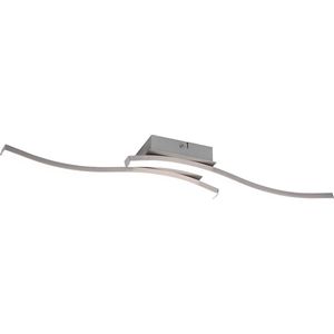 LED Plafondlamp - Plafondverlichting - Torna Ritonu - 10W - Natuurlijk Wit 4000K - Dimbaar - Rechthoek - Mat Nikkel - Aluminium