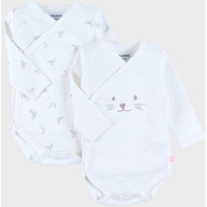 Noukie's - Rompertjes - Gebroken Wit - 2 Pack