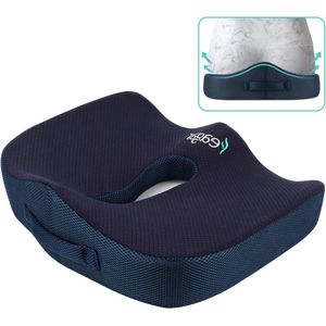 Ergonomisch orthopedisch zitkussen voor lumbale ondersteuning - Ischias kussen - Traagschuim - Blauw