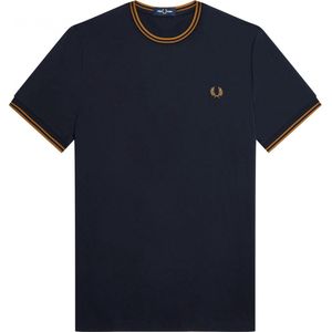 SINGLES DAY! Fred Perry - T-shirt Navy M68 - Heren - Maat S - Modern-fit